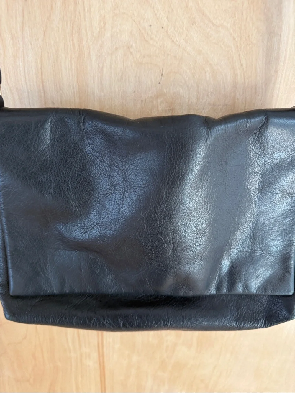 COS Black Supple Leather Minimalist Crossbody / Shoulder Bag